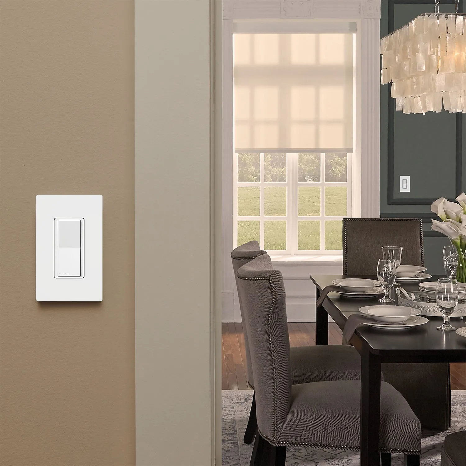 Lutron Caseta Claro Smart Accessory Switch, Not for Standalone Use, White