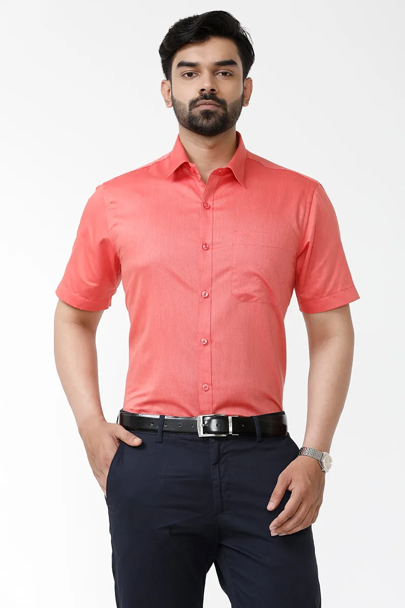 Luxor - Peach Red  Formal Shirts for Men | Ariser