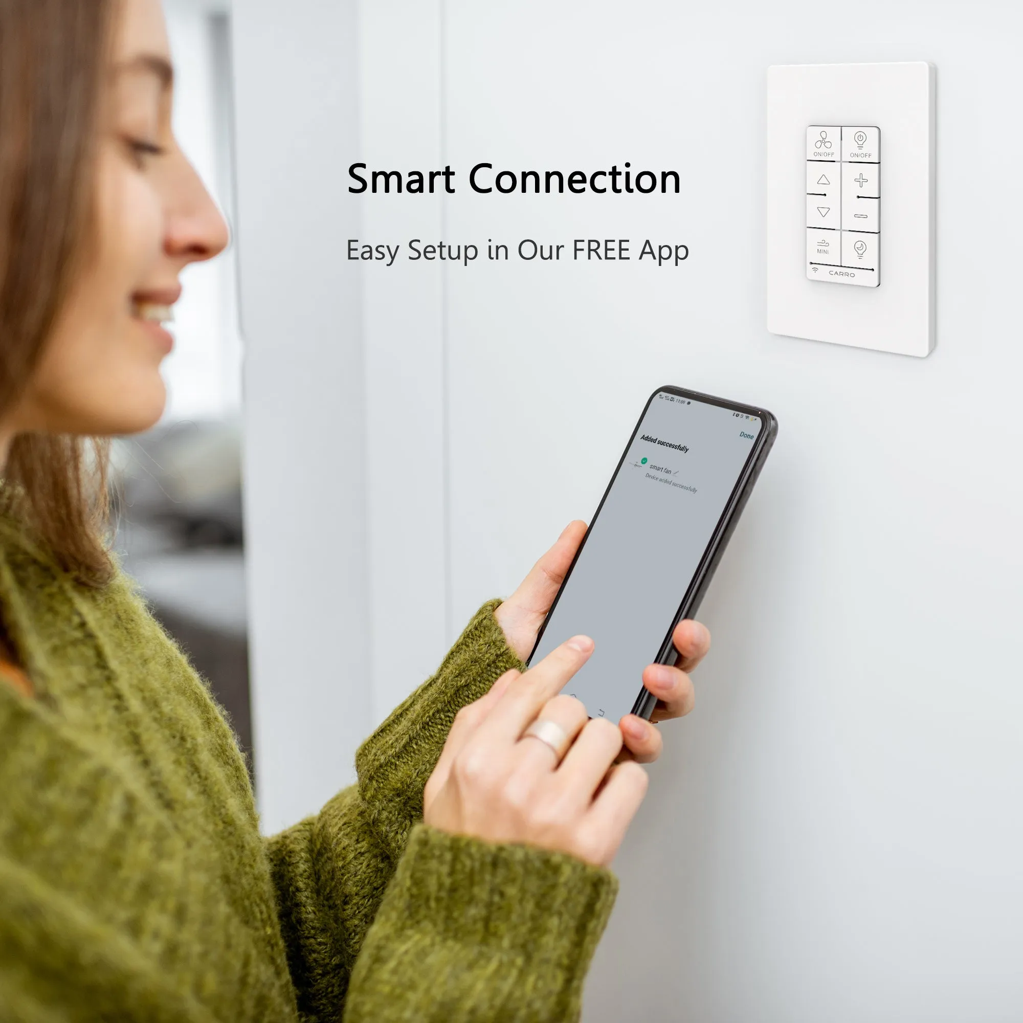 MALTA Dimmable Light Smart Wall Switch For Ceiling Fans(1-Gang), Works with Amazon Alexa, Google Assistant, and Siri Shortcuts