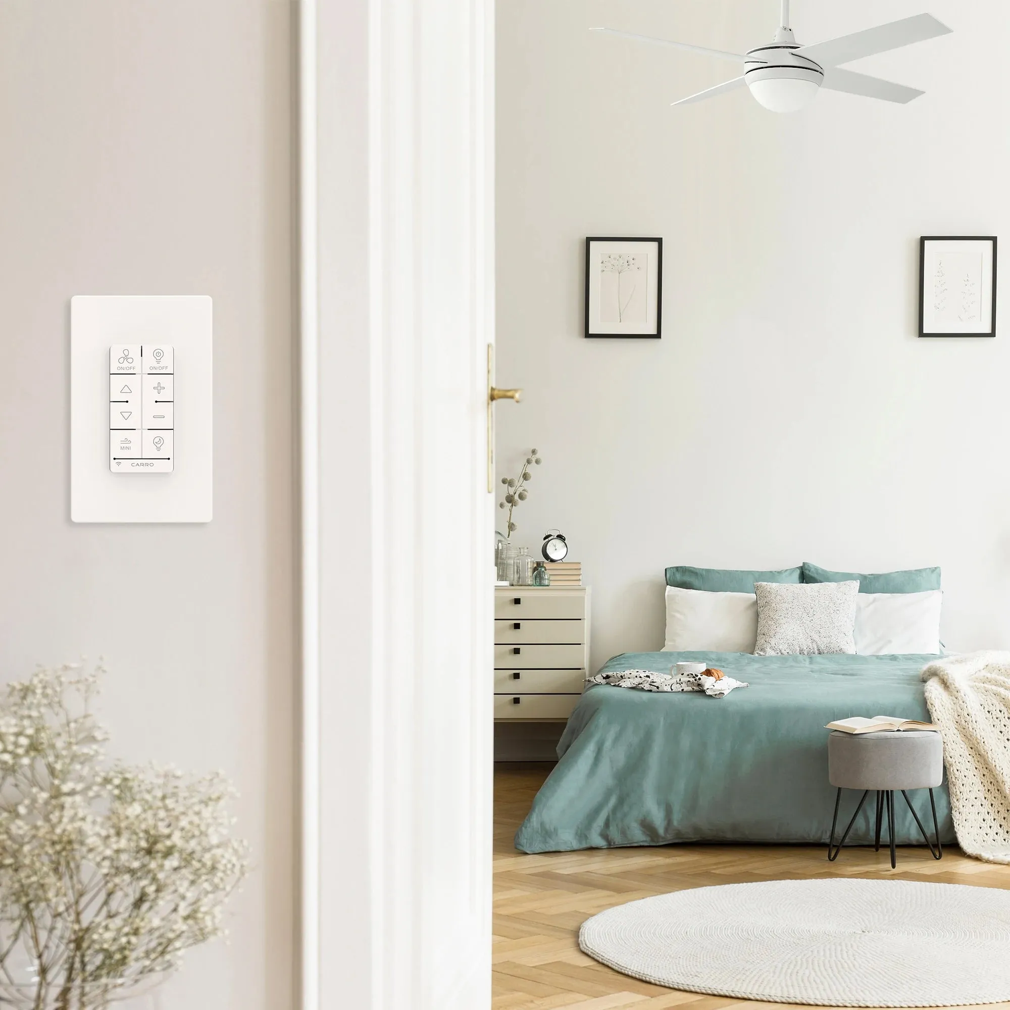 MALTA Dimmable Light Smart Wall Switch For Ceiling Fans(1-Gang), Works with Amazon Alexa, Google Assistant, and Siri Shortcuts