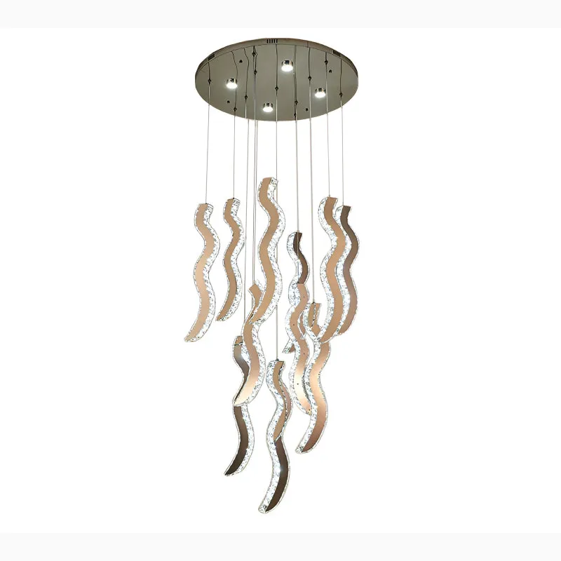 Menaggio | Gold Crystal Wave Light Fixture