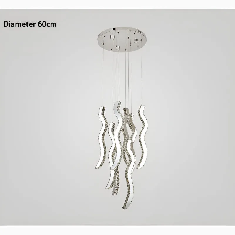 Menaggio | Gold Crystal Wave Light Fixture