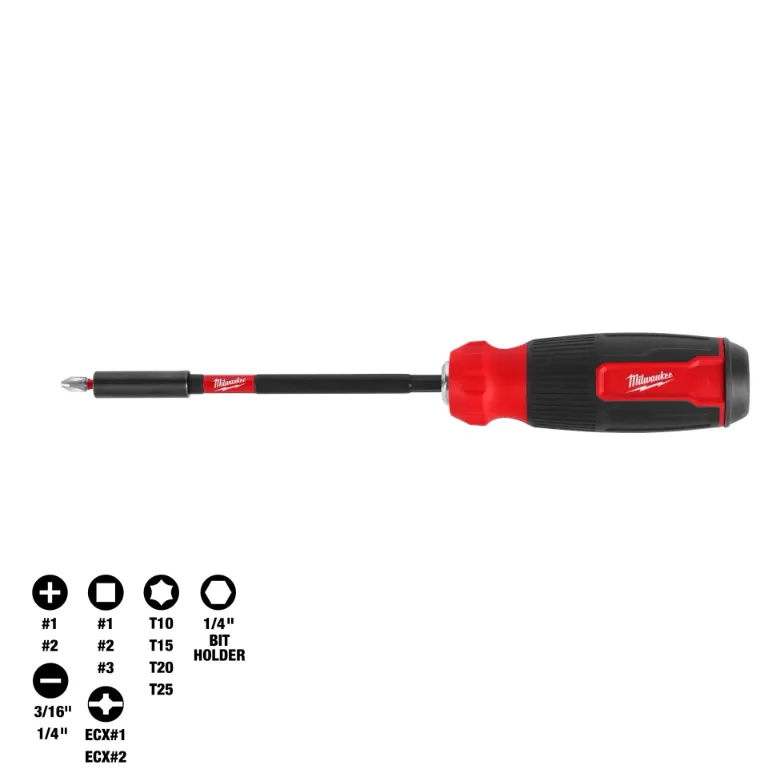 Milwaukee 48-22-2915 - 14-in-1 Multi-Bit Screwdriver With SHOCKWAVE Impact Duty™ Driver Bits