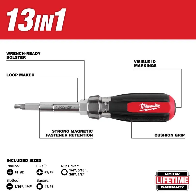 Milwaukee Multi-Bit Screwdriver 1 pk