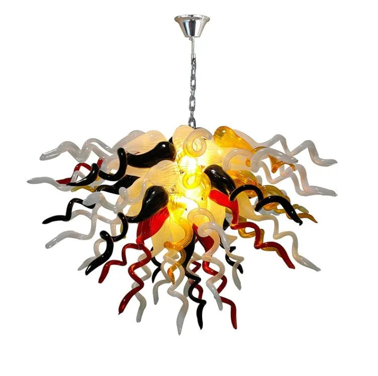 Modern Art Multi Color Blown Glass Lamp Handblown Glass Chandelier