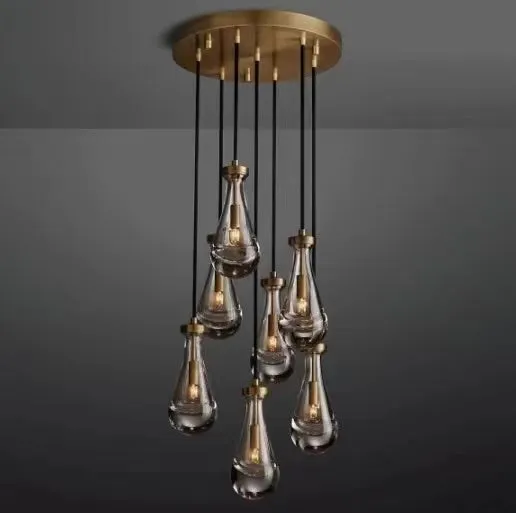 Modern Floating Raindrop Chandelier for Living Room/Staircase/Foyer