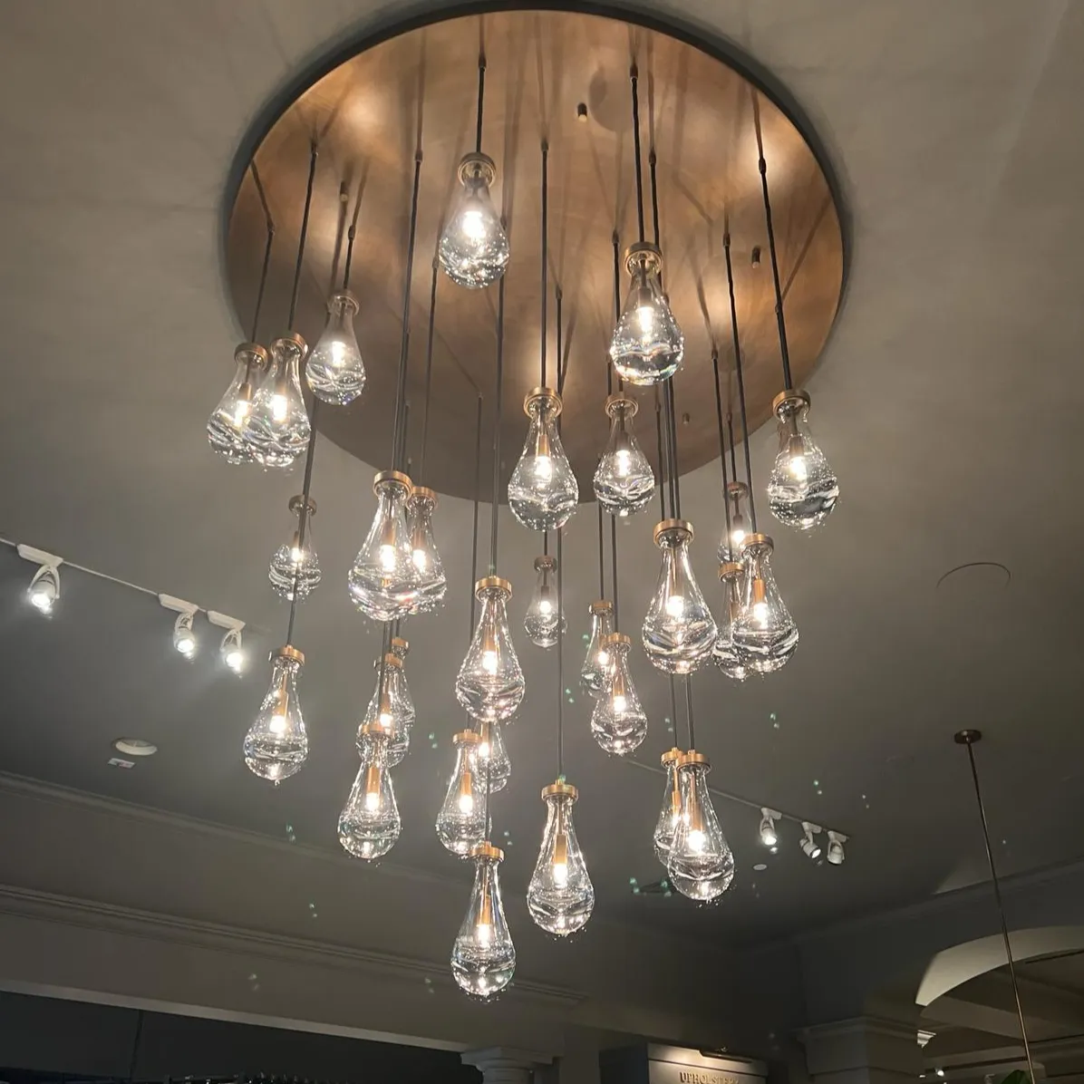 Modern Floating Raindrop Chandelier for Living Room/Staircase/Foyer