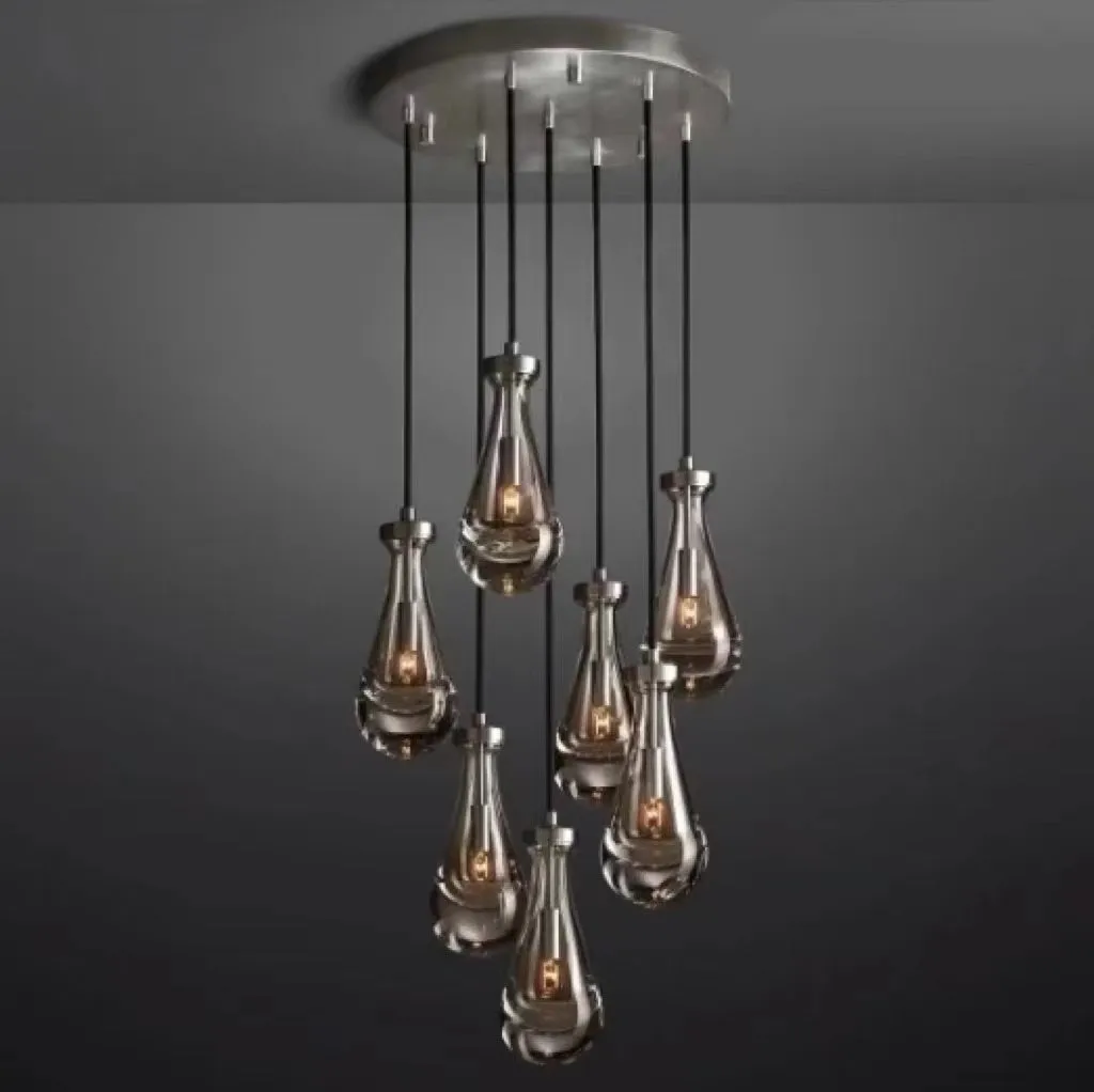 Modern Floating Raindrop Chandelier for Living Room/Staircase/Foyer