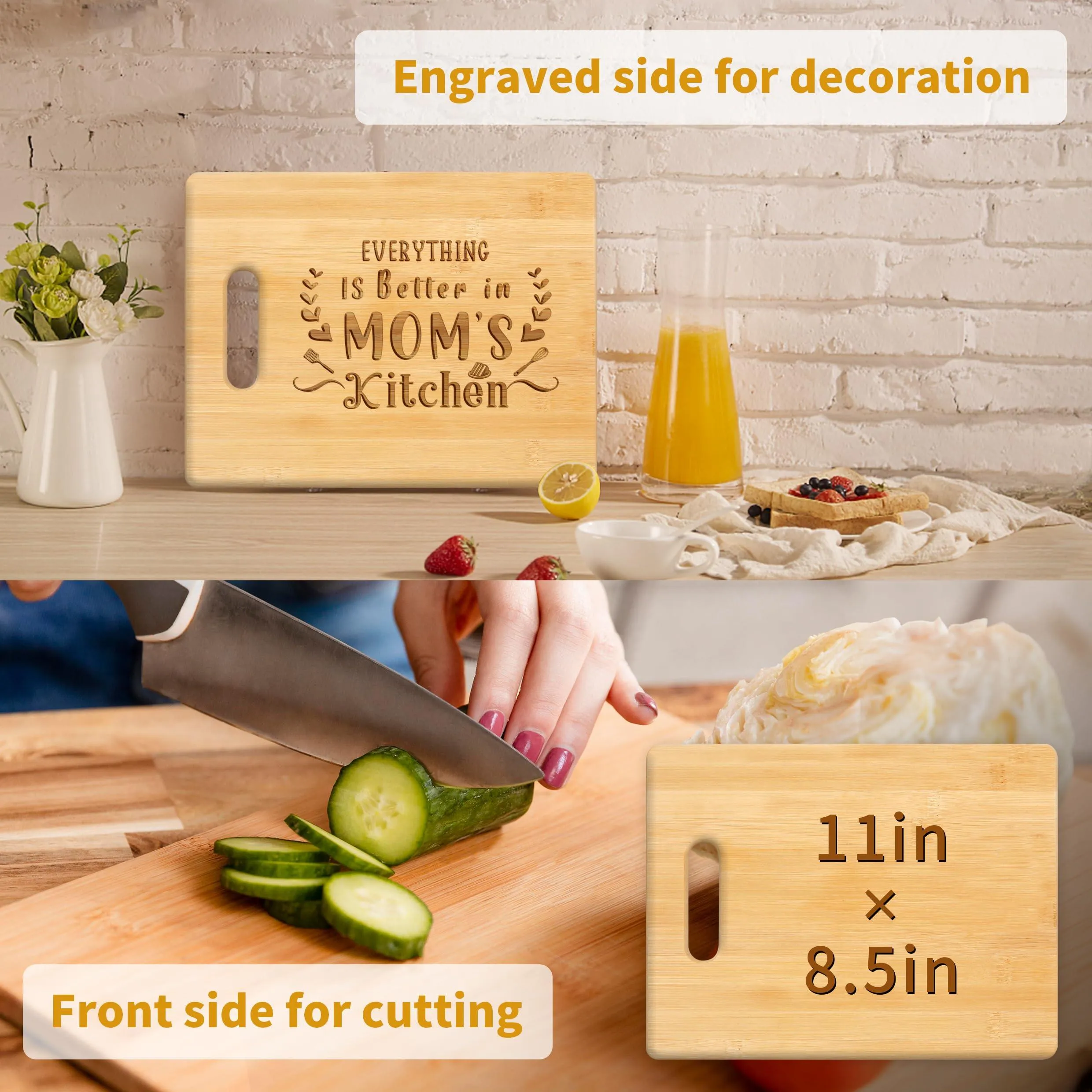 Mother's day Gift Bamboo Cutting Board