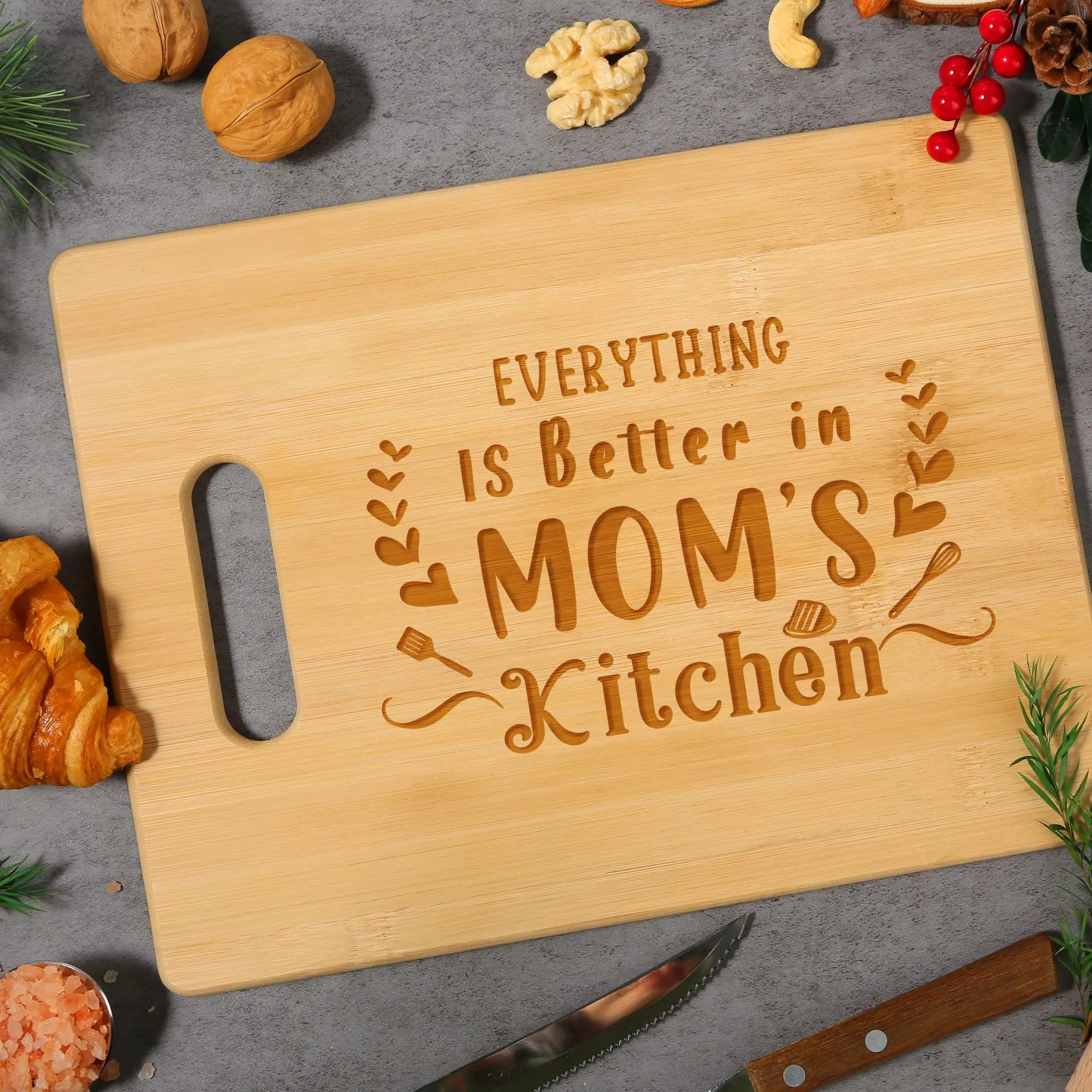 Mother's day Gift Bamboo Cutting Board