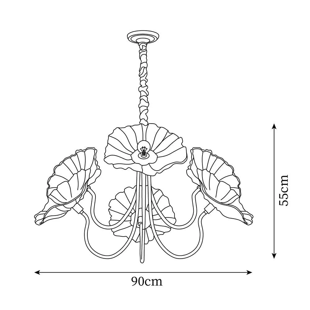 Murano Glass Flowers Chandelier