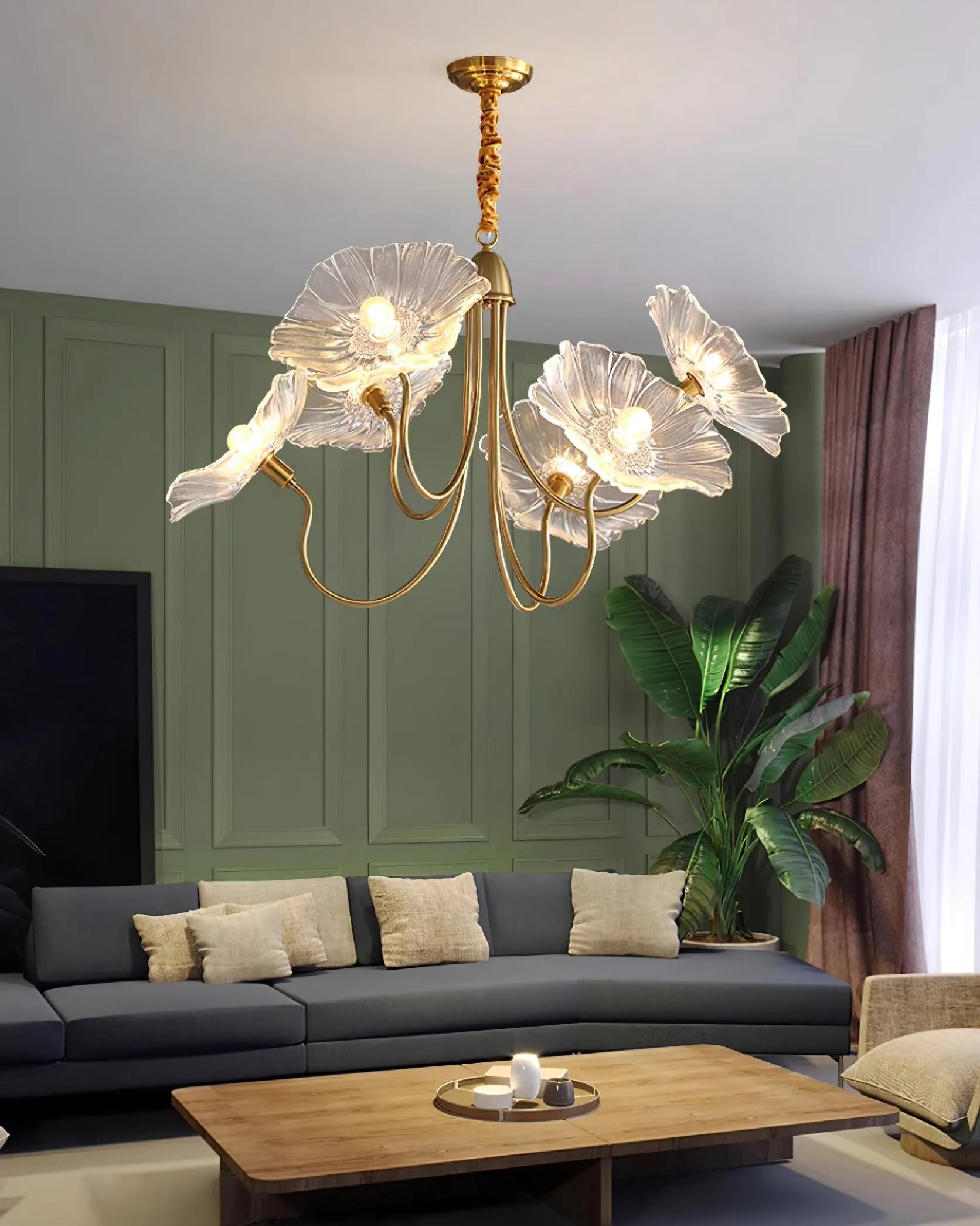 Murano Glass Flowers Chandelier