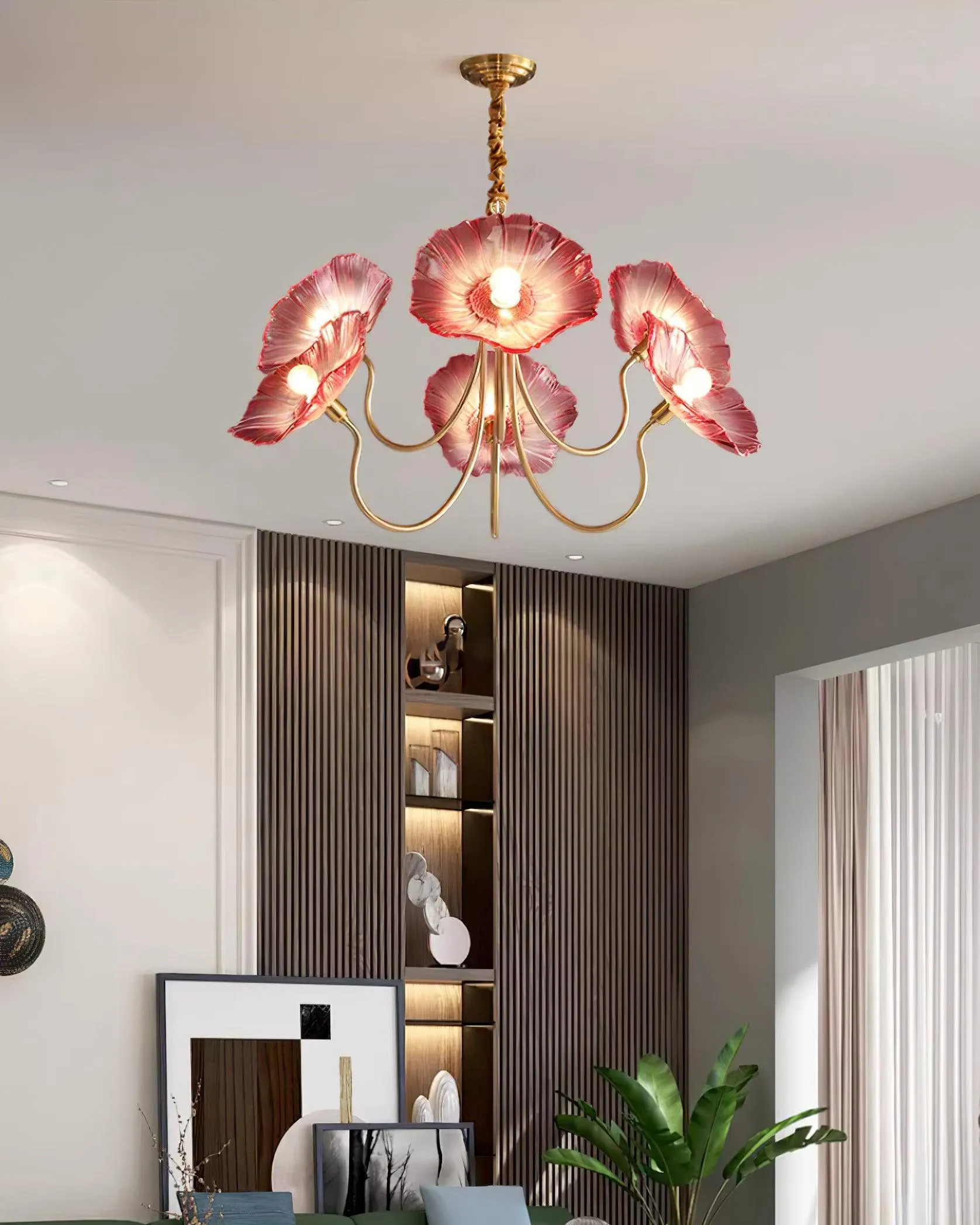 Murano Glass Flowers Chandelier