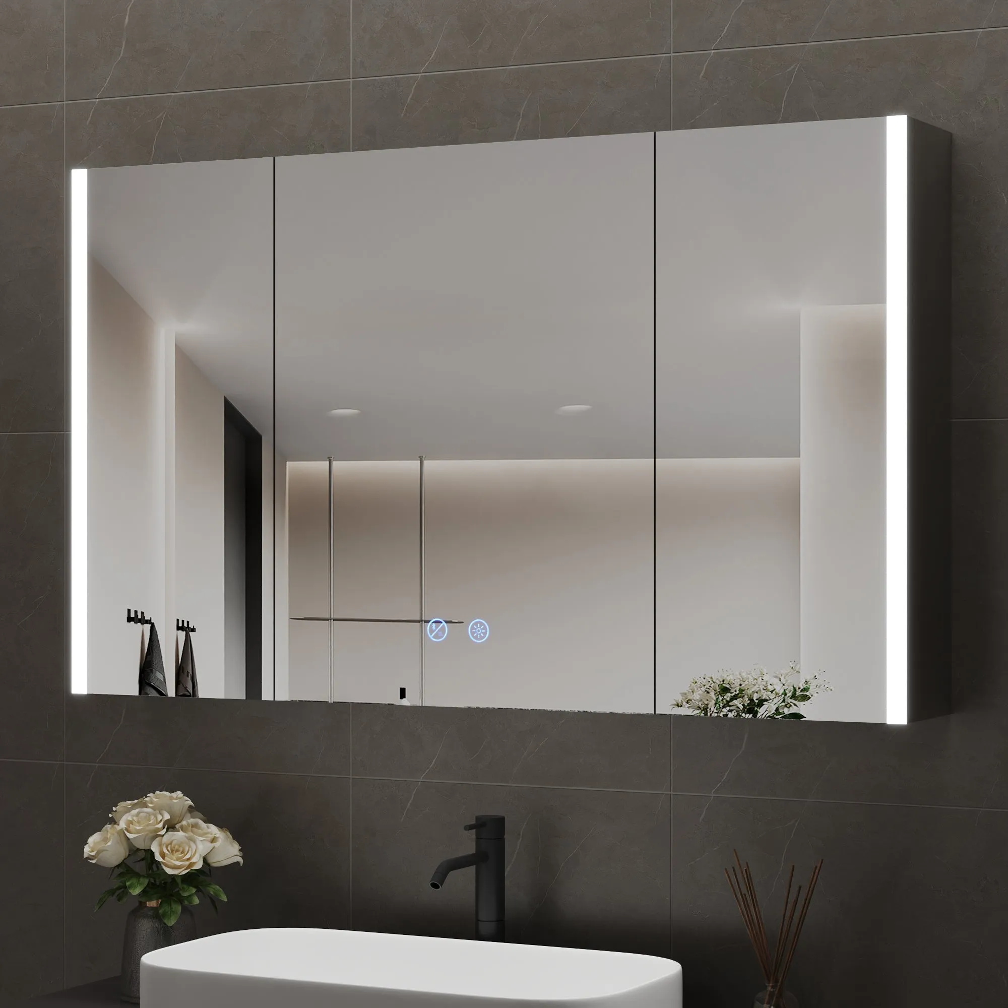 Mutiple Type of Doors Rectangular Bathroom Medicine Cabinet, with Mirror With Multiple Types