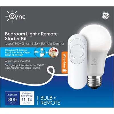 New - GE Cync Reveal A19 Light Bulb with Remote White