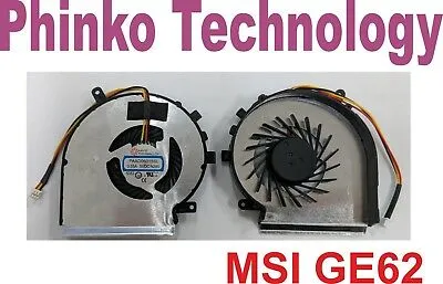 NEW Laptop CPU Cooling Fan for MSI GE62 GE72 PE70 PE60 GL62 GL72 (LEFT) 3 PIN