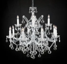 New Lighting Chandelier W/ Crystal Balls 28 X 30 - A83-Silver/Balls/21532/12 1