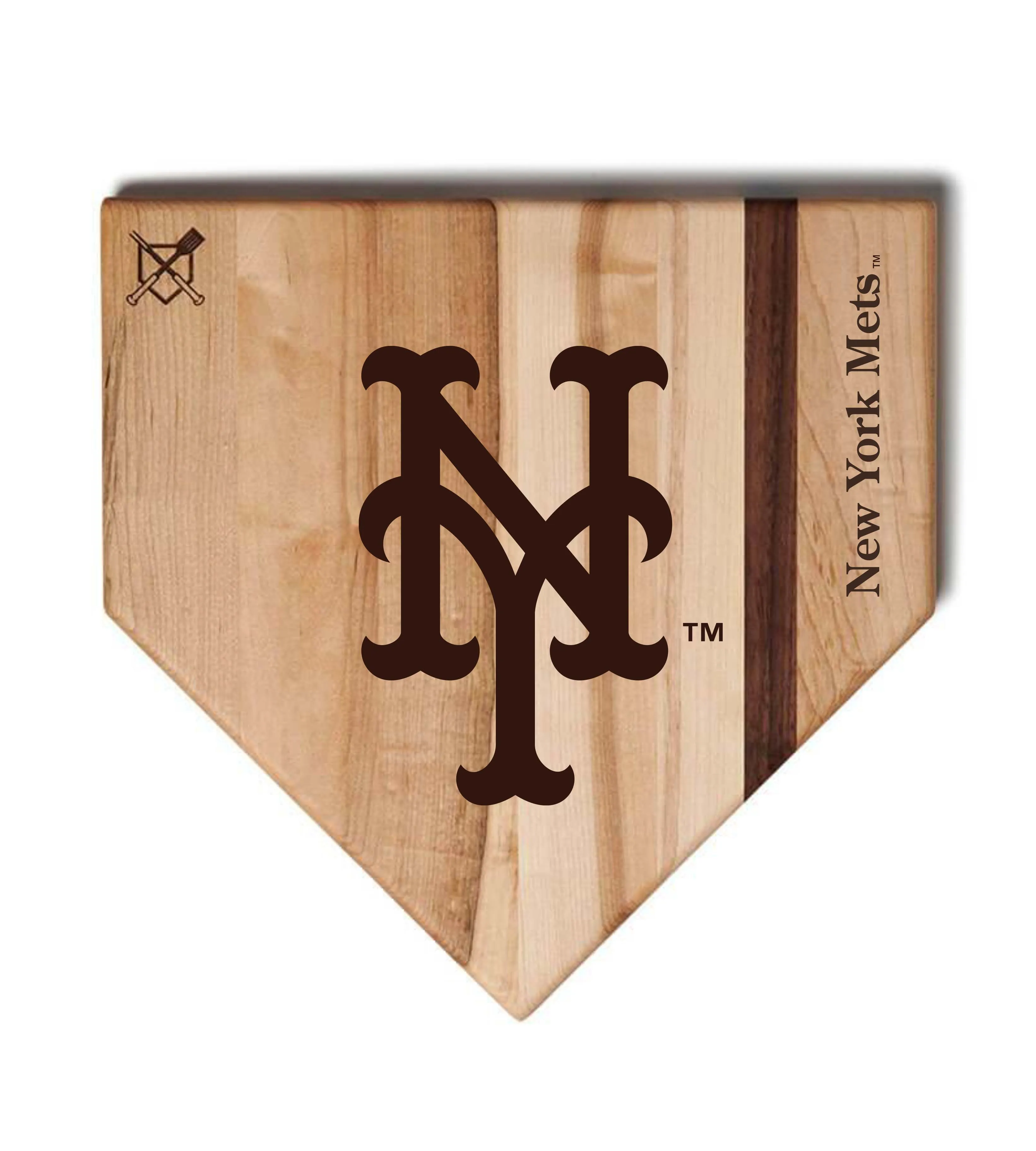 New York Mets Home Plate Cutting Boards | Multiple Sizes | Multiple Designs