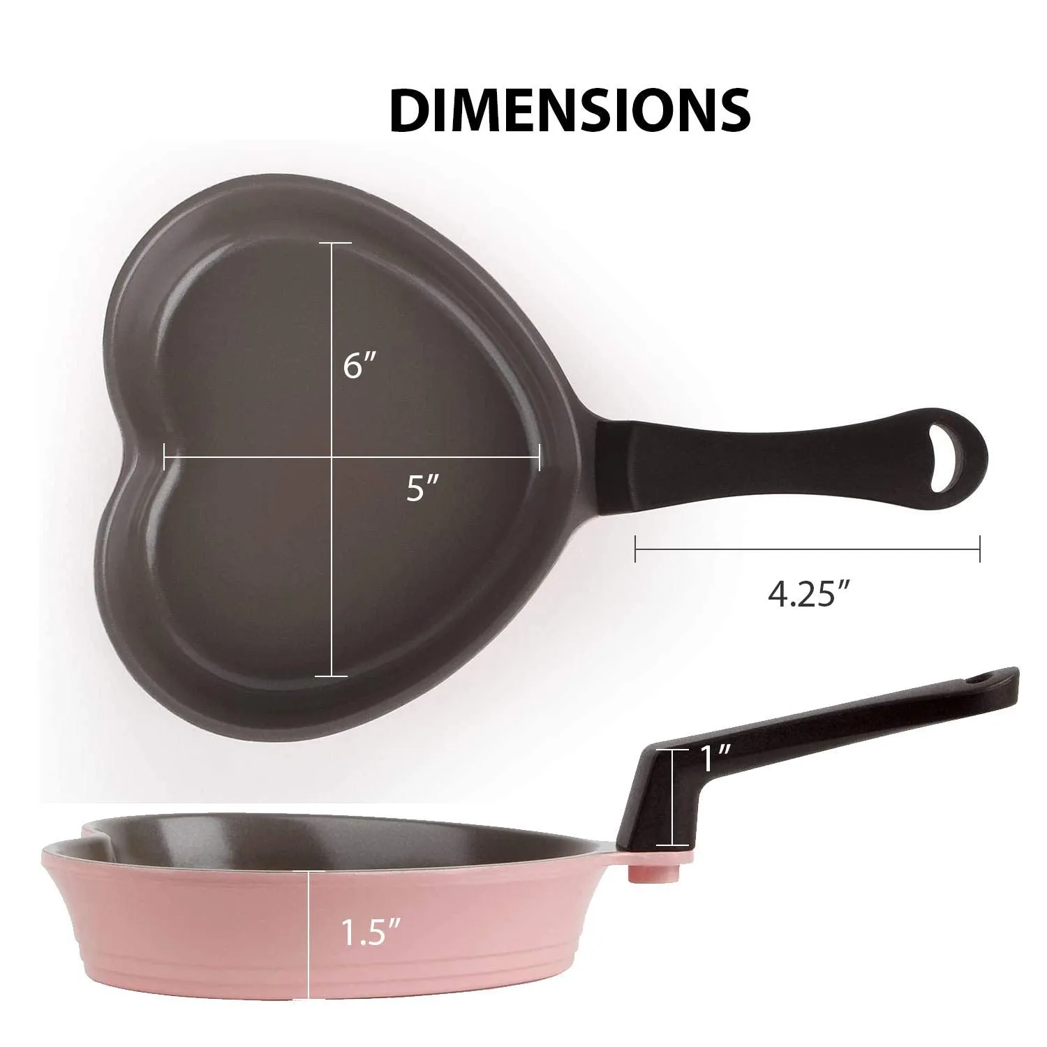 Non-Stick Heart Shape Mini Frying Pan