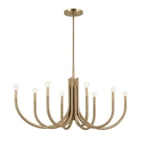 Odensa 46 in. 8 Lights Chandelier Champagne Bronze Finish