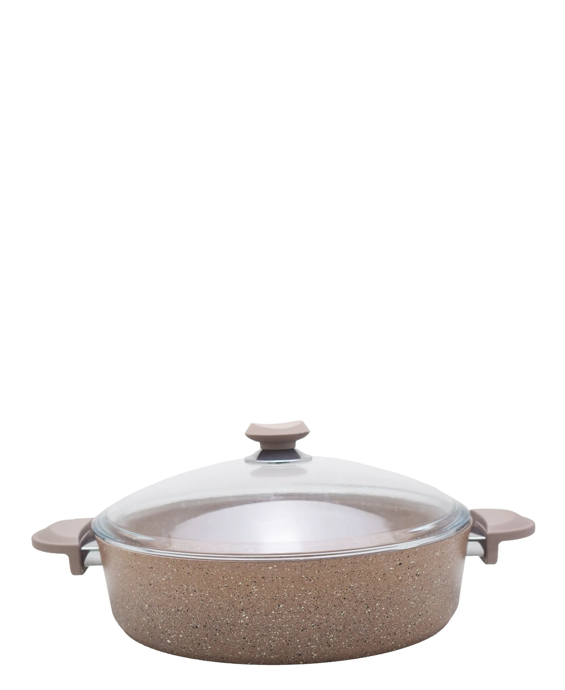 OMS 26cm Shallow Granite Pot - Beige