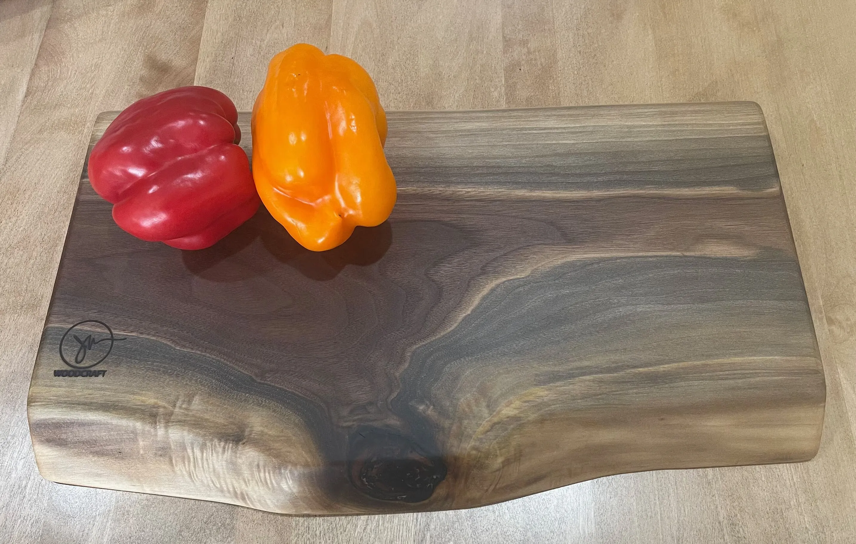 One of a Kind Reversible Live Edge Black Walnut Charcuterie Board, Cutting Board, Serving Tray, Handcrafted - READY to SHIP