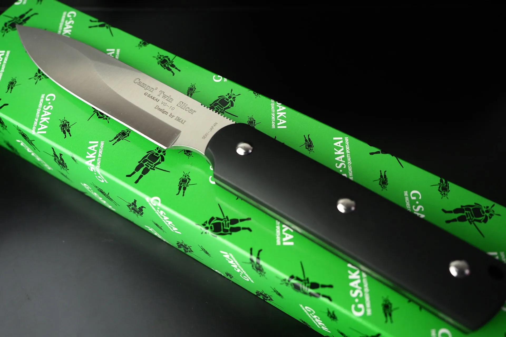 Outdoor Knife - Campin' Twin Slicer Fixed VG10 Steel with FRN Handle (Sheath Included)