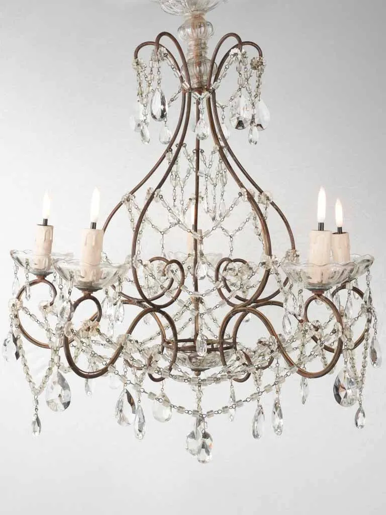 Pair of Late 19th century Italian Murano chandeliers 26" x 23¼"