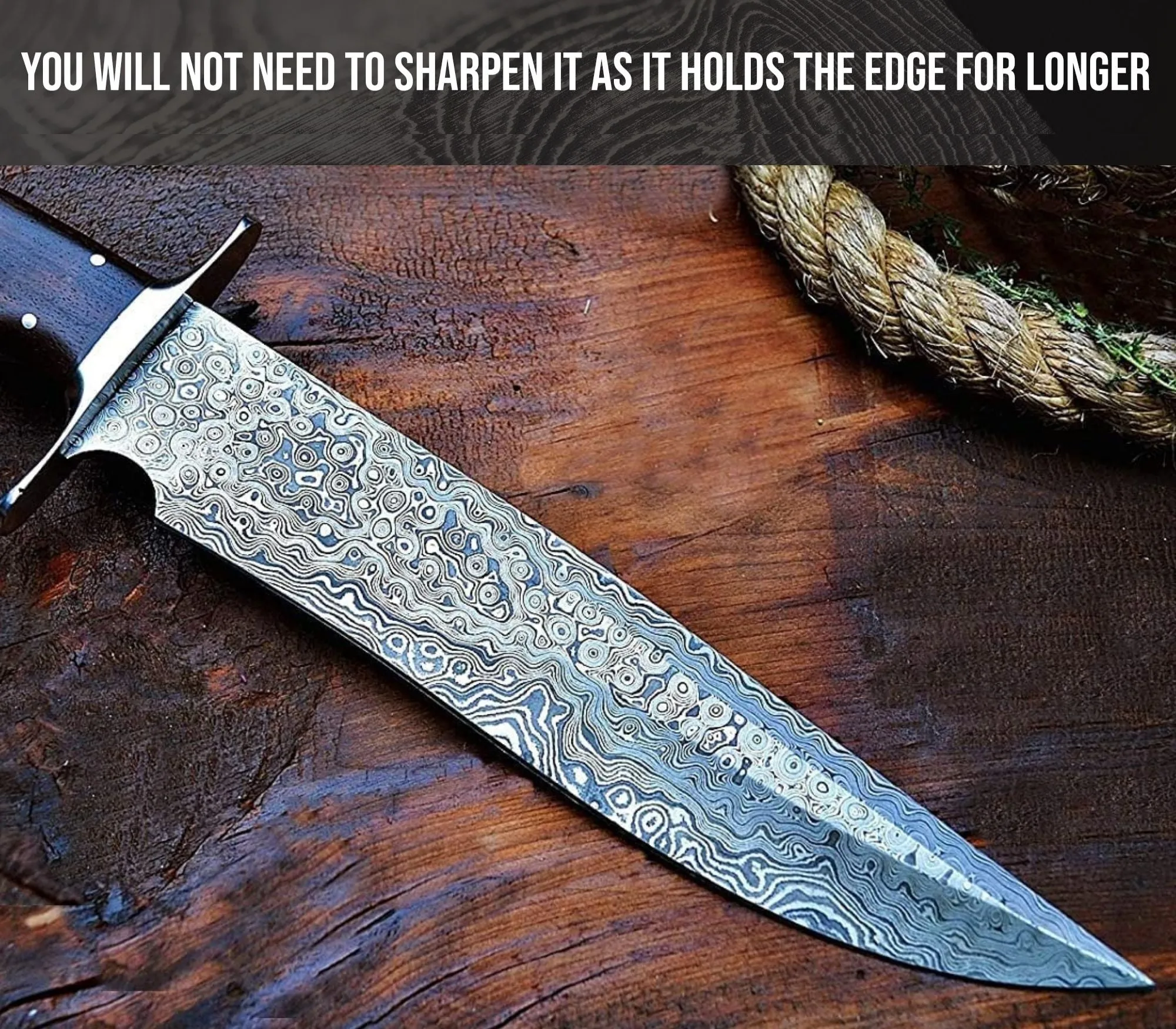 Patriot Damascus Hunting Knife