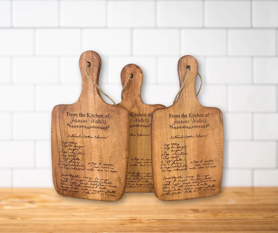 Personalized Cutting Board / Handwritten recipe / Loved Ones Handwriting