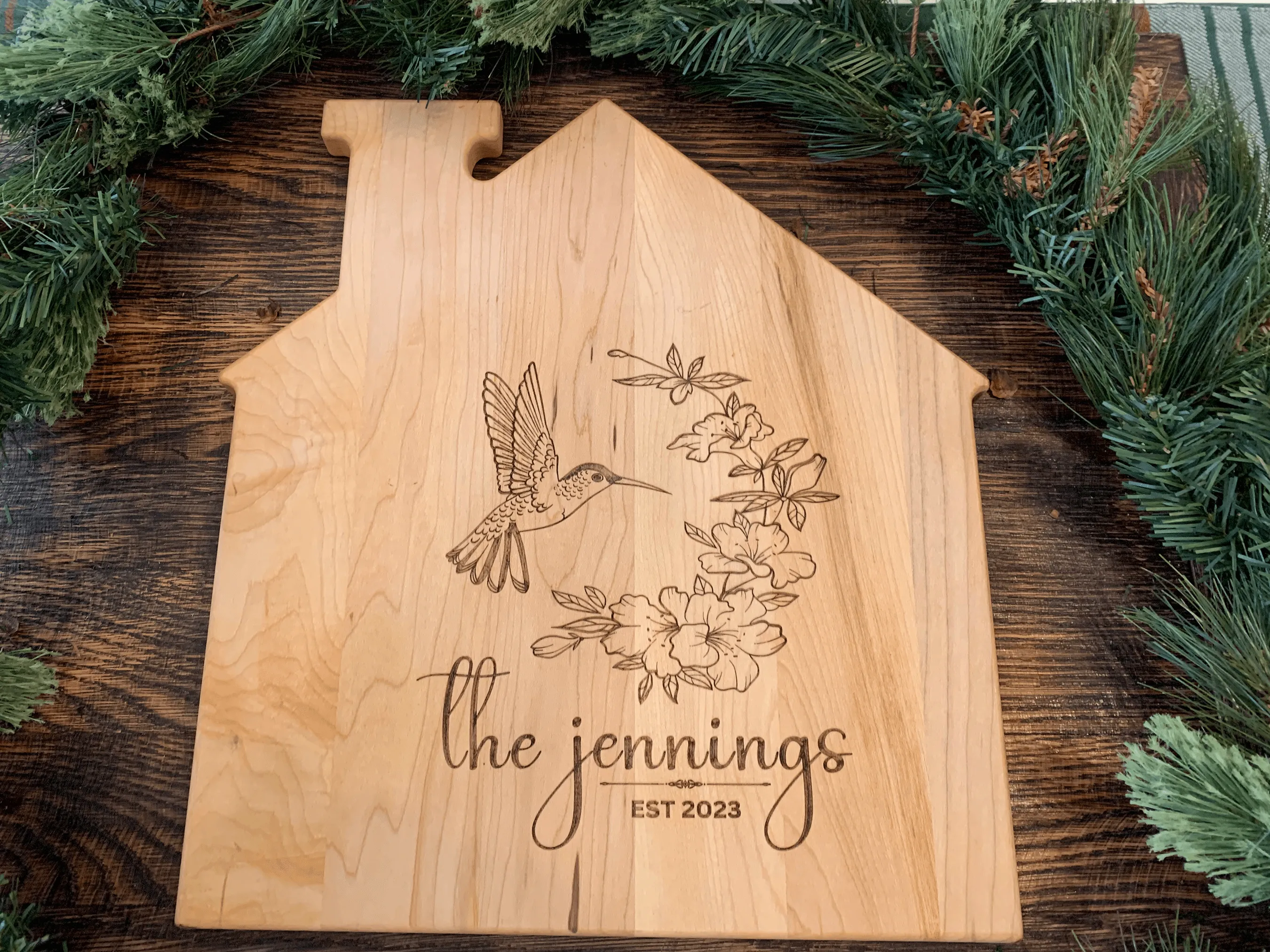 Personalized House Shaped Cutting Board