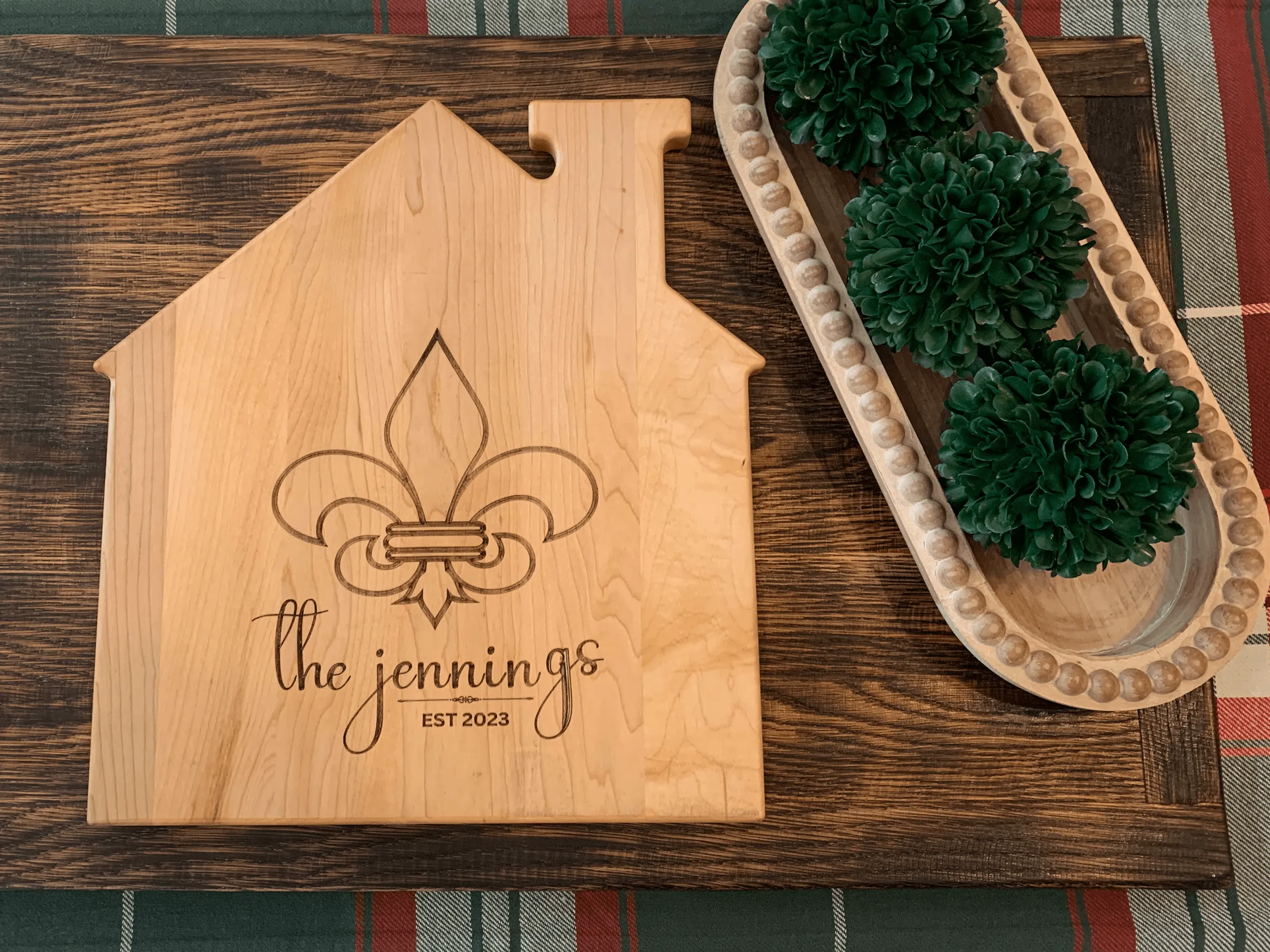 Personalized House Shaped Cutting Board