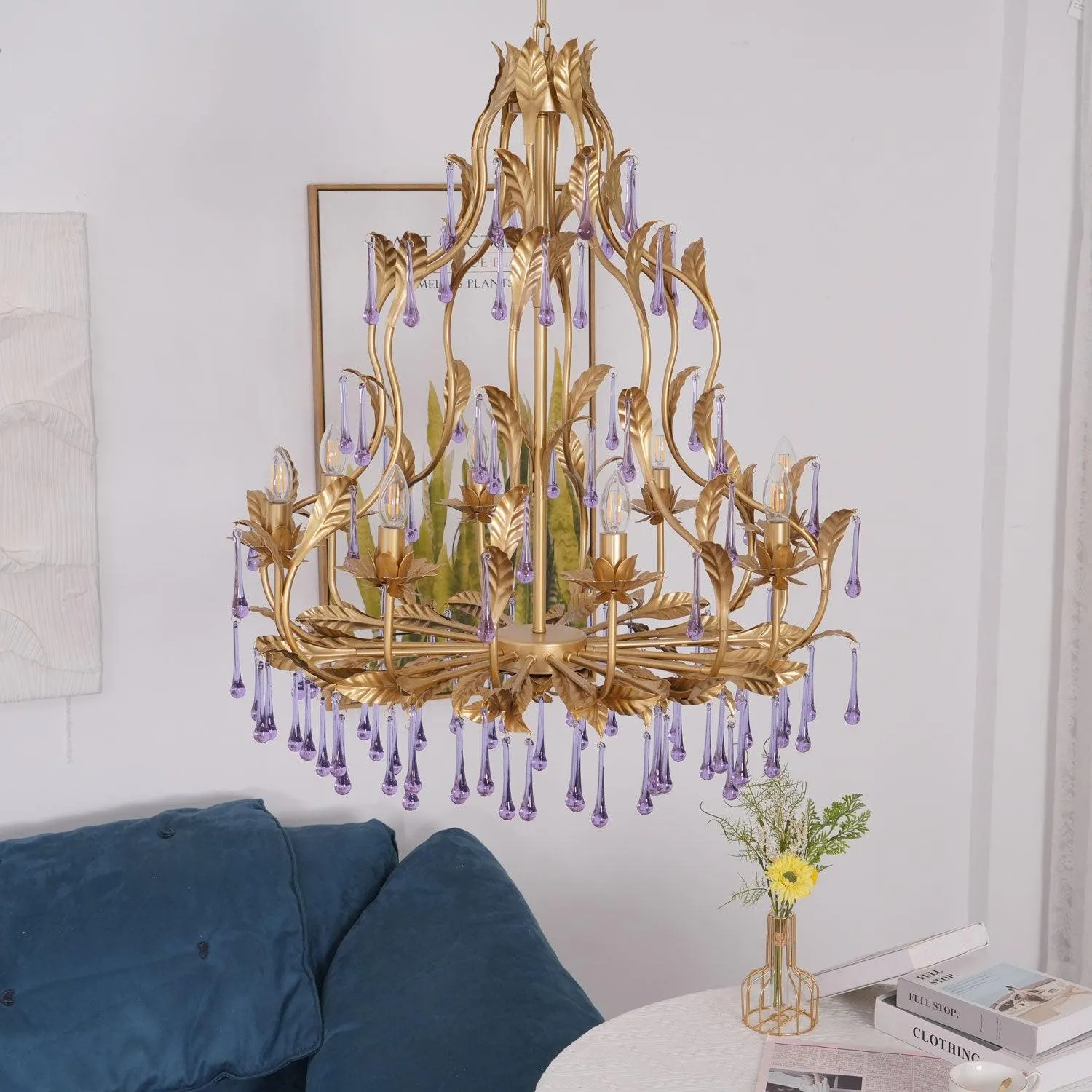 Purple Murano Chandelier