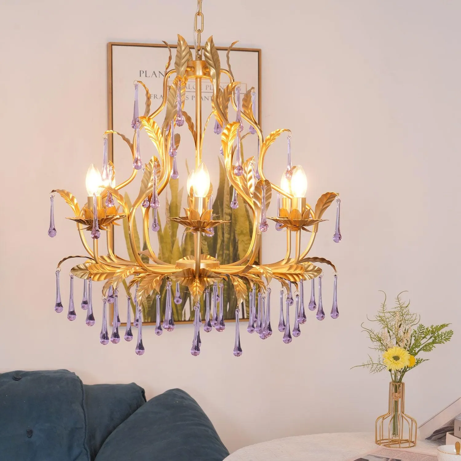 Purple Murano Chandelier