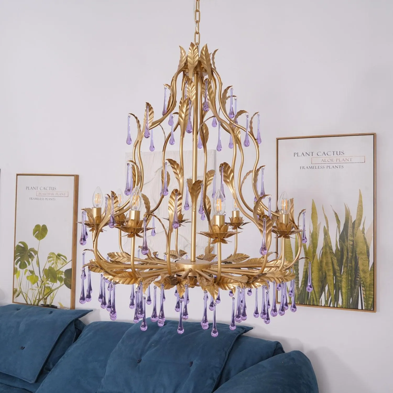 Purple Murano Chandelier