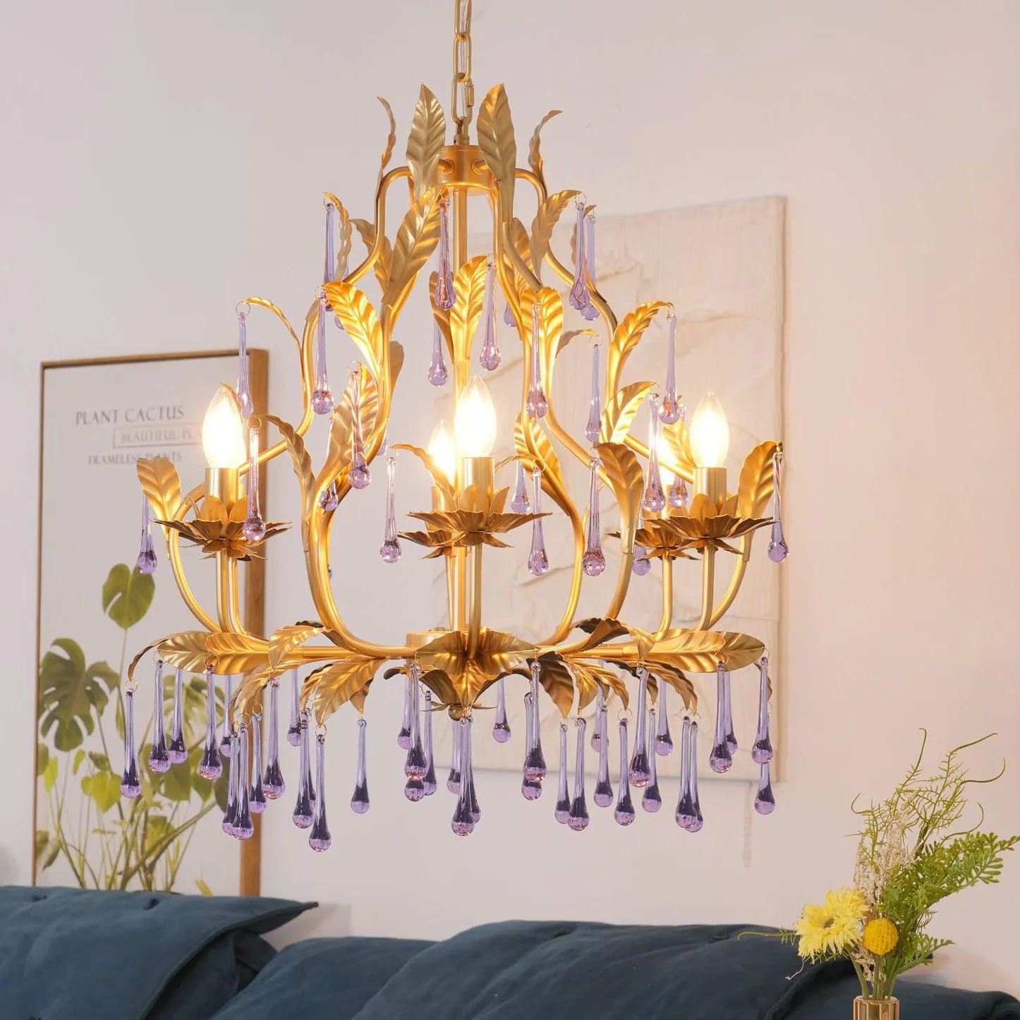 Purple Murano Chandelier