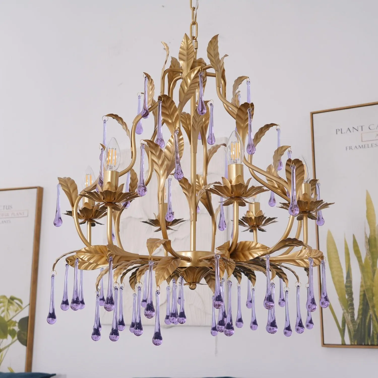 Purple Murano Chandelier