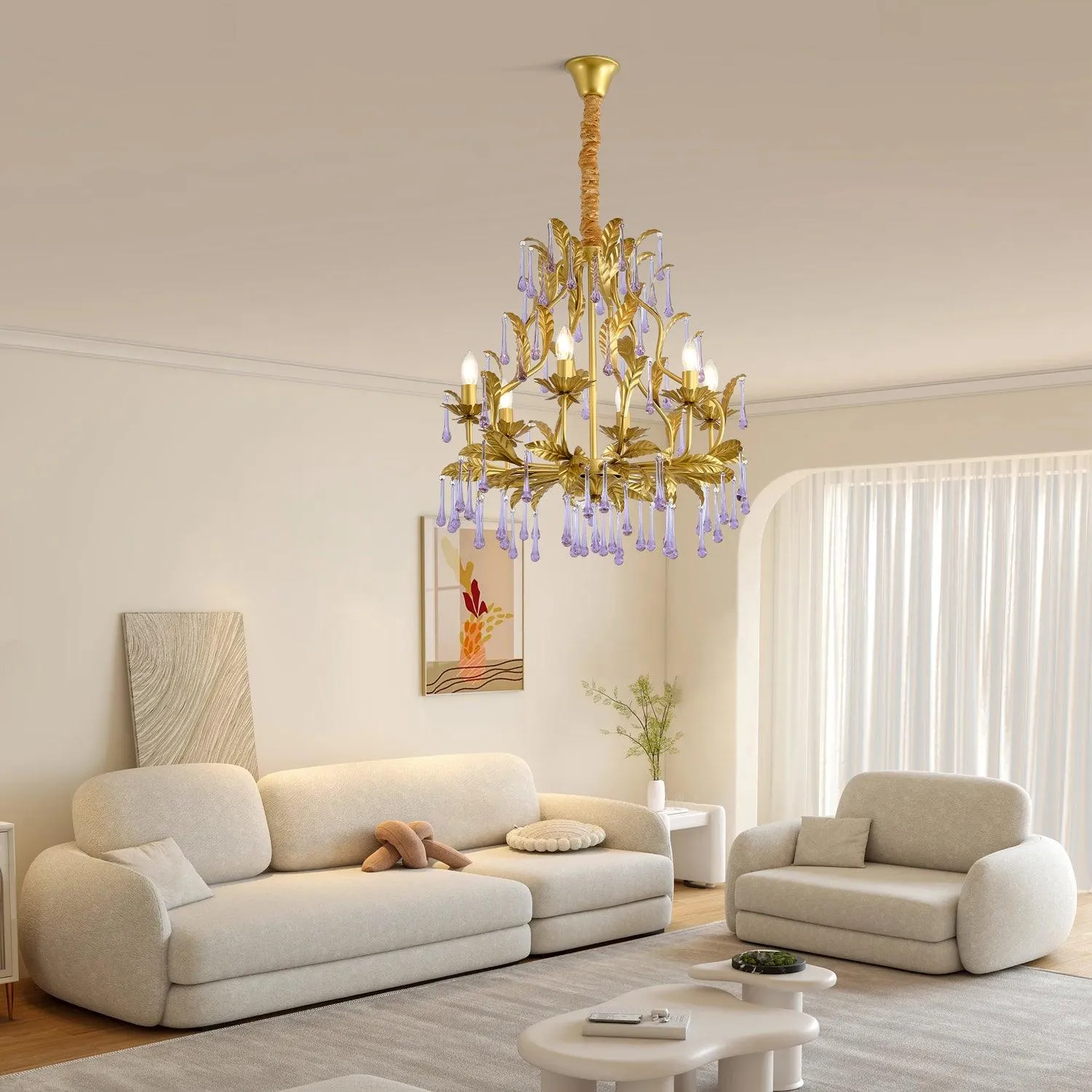 Purple Murano Chandelier