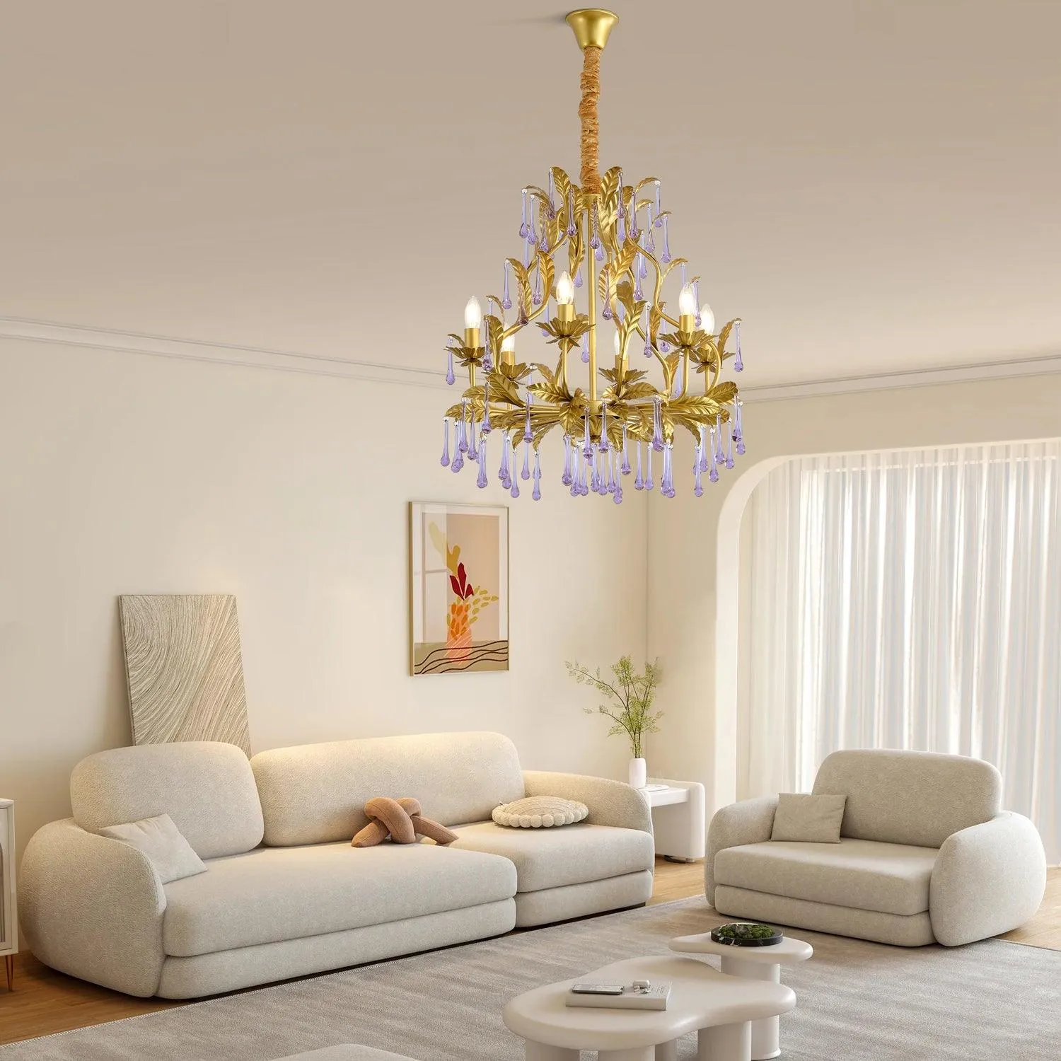 Purple Murano Chandelier