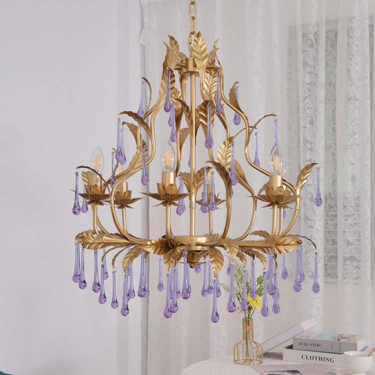 Purple Murano Chandelier