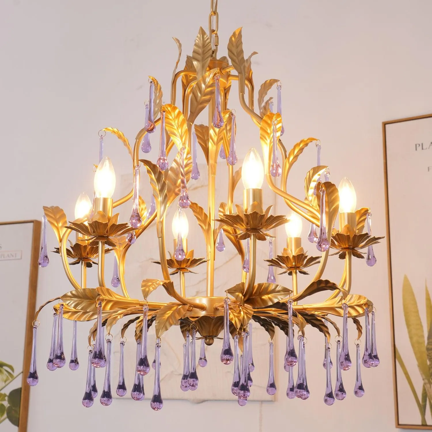 Purple Murano Chandelier