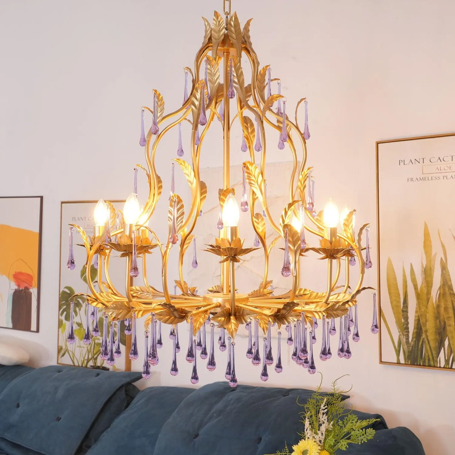 Purple Murano Chandelier