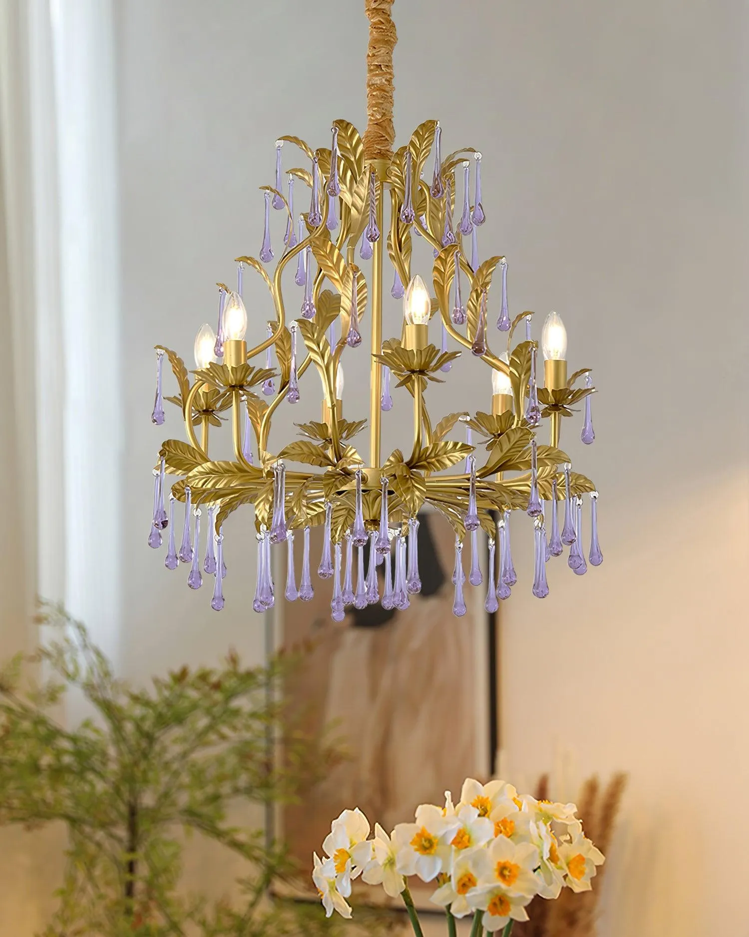 Purple Murano Chandelier