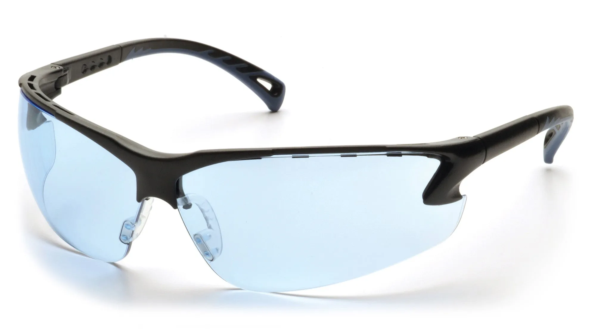 Pyramex SB5760D Venture 3 Black Safety Glasses W/ Infinity Blue Lens (12 each)