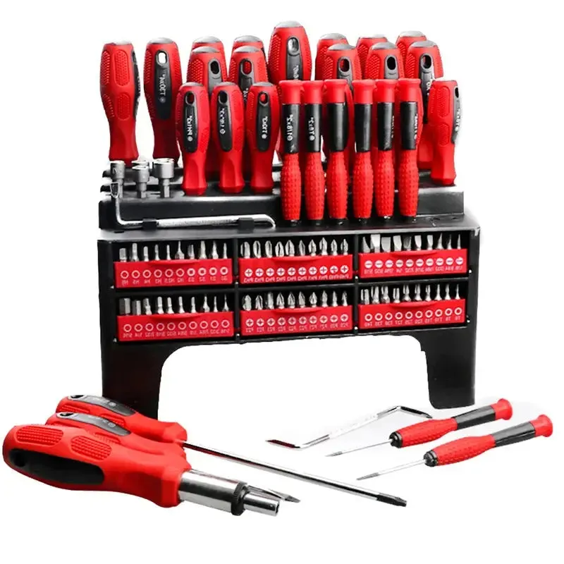 Quality Professional 100Pc Magnetic Screwdriver Set Ratchet Handle Socket  Auto Repair Kit for Repair Tool Household Tools