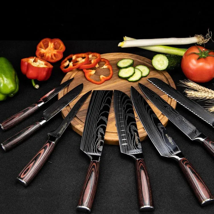 REYPO™ Japanese Master Chef 8-Piece Knife Set