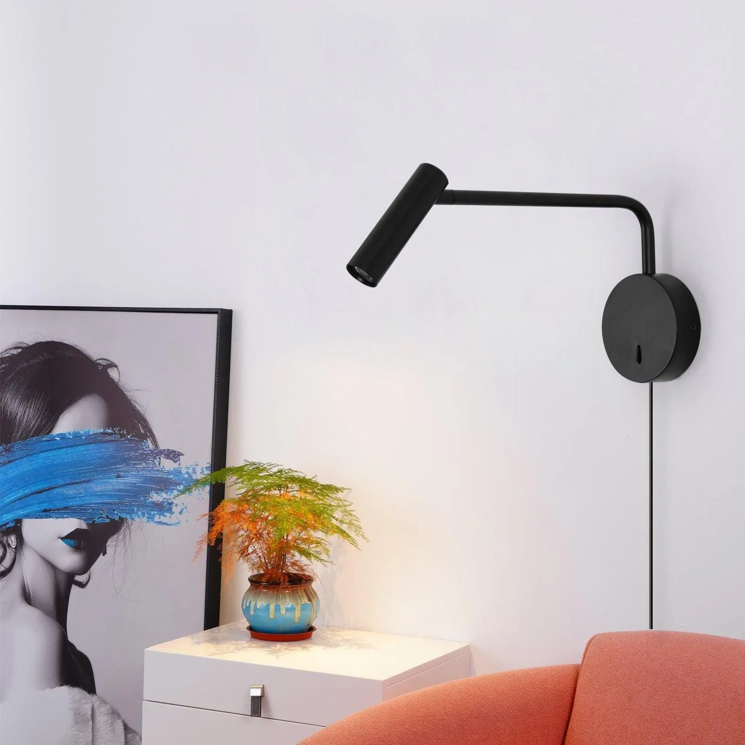 Rizo Reading Plug In Wall Lamp