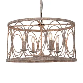 Rustic Metal Drum Chandelier by Zentique