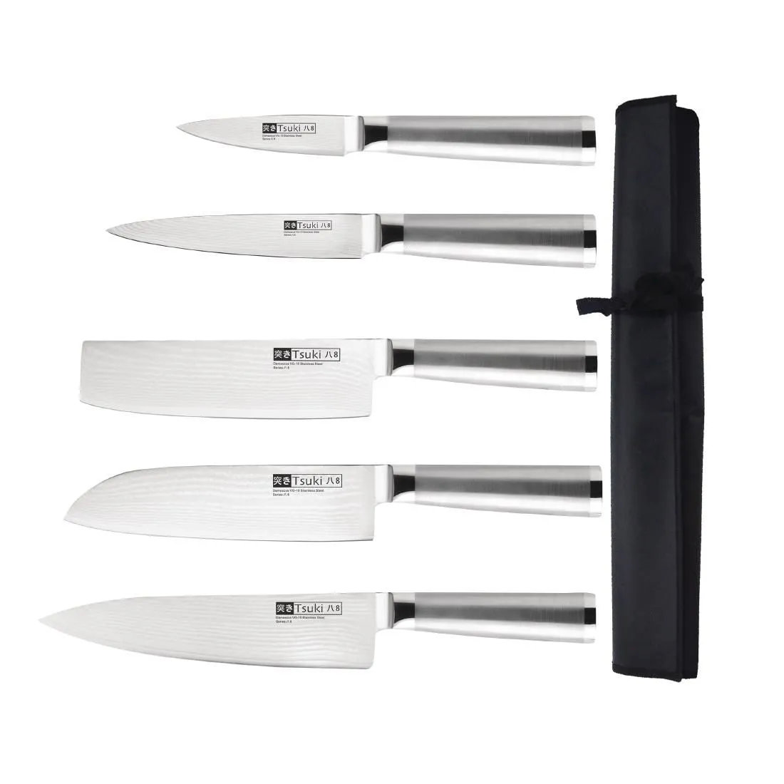 SA459 Tsuki 5 Piece Series 8 Knife Set and Wallet