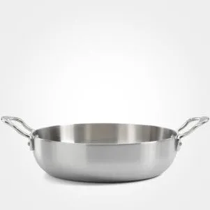 Samuel Groves Classic Stainless Steel Triply Chefs Pan with Side Handles